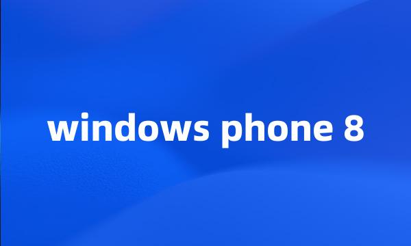 windows phone 8