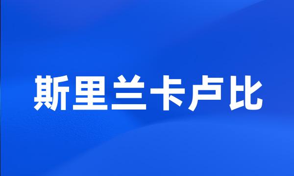 斯里兰卡卢比