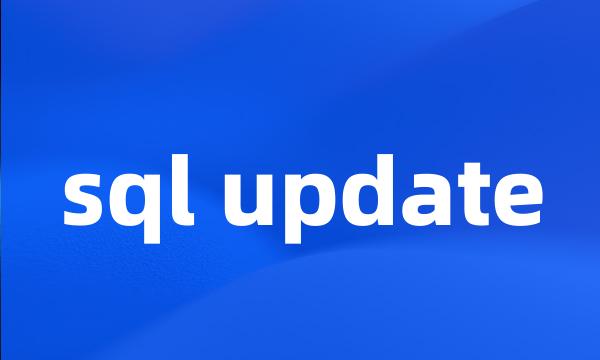 sql update