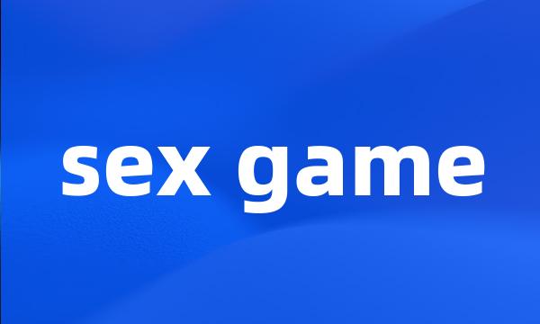 sex game