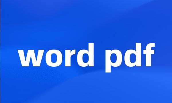 word pdf