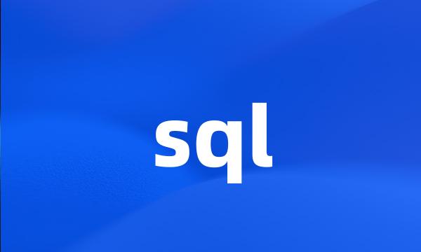 sql