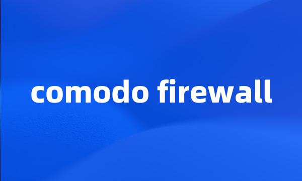 comodo firewall