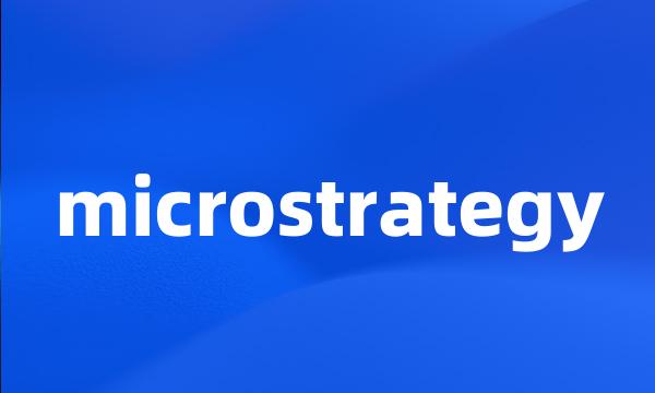 microstrategy