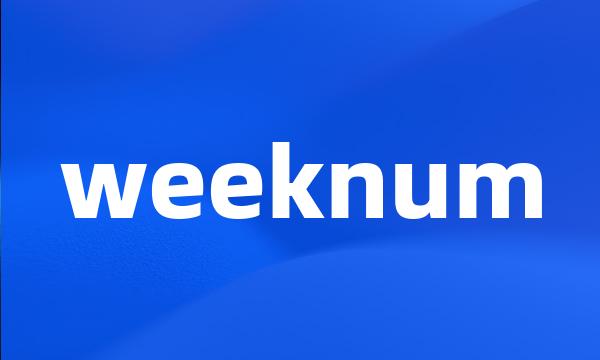 weeknum