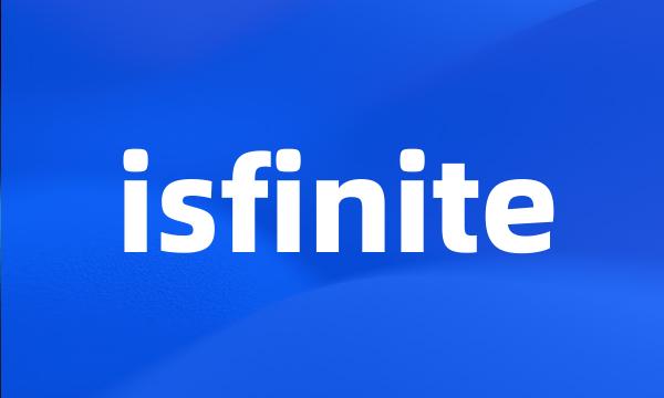 isfinite