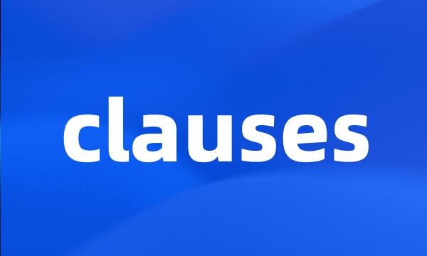 clauses