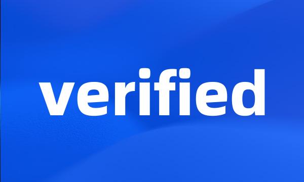 verified