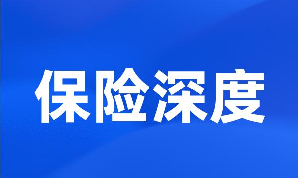 保险深度