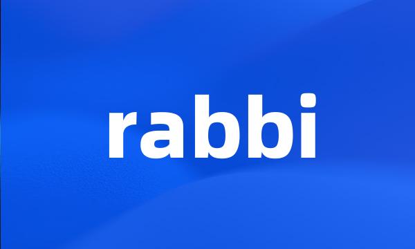 rabbi