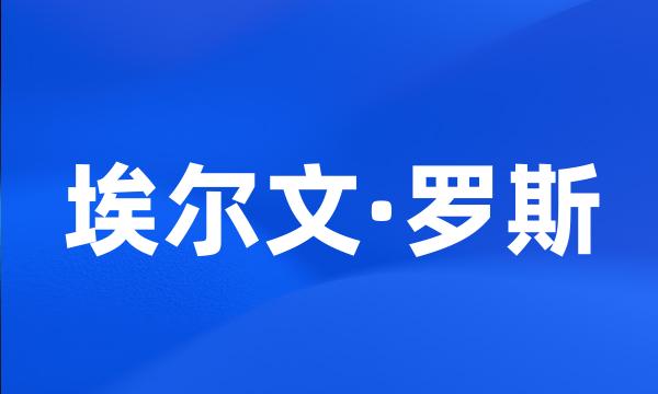 埃尔文·罗斯