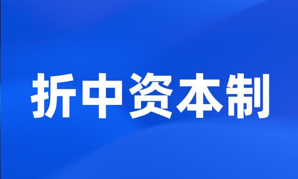 折中资本制