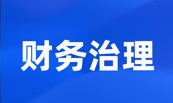 财务治理