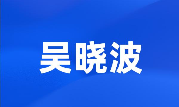 吴晓波