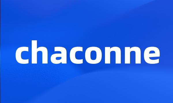 chaconne