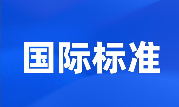 国际标准