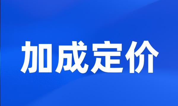 加成定价