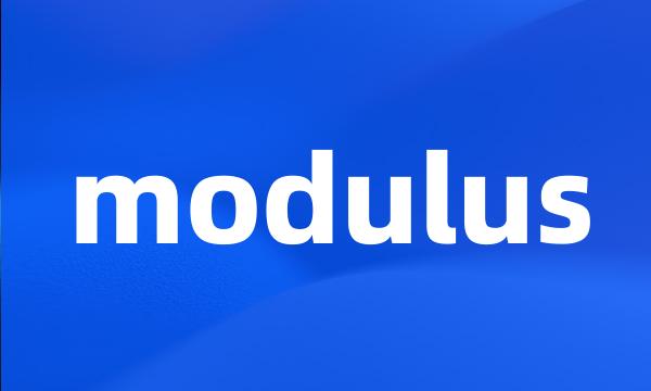 modulus