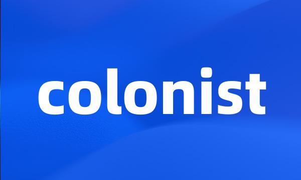 colonist