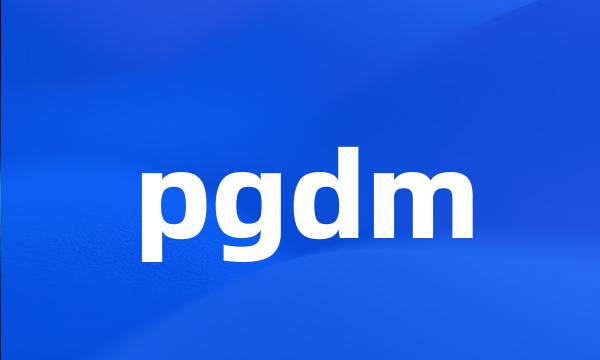 pgdm