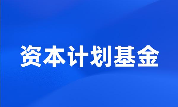 资本计划基金