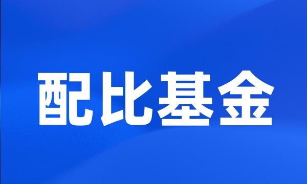 配比基金