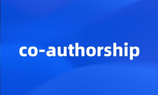 co-authorship