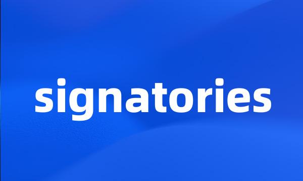 signatories