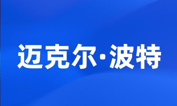 迈克尔·波特