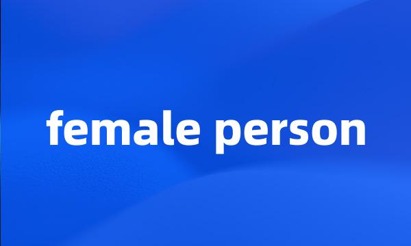 female person