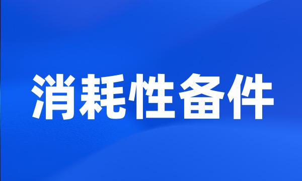 消耗性备件