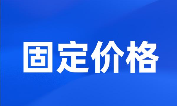 固定价格