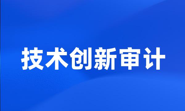 技术创新审计