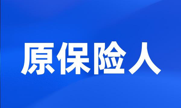 原保险人