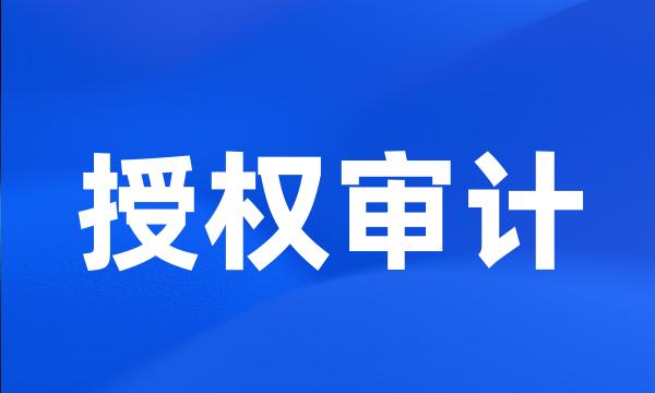 授权审计