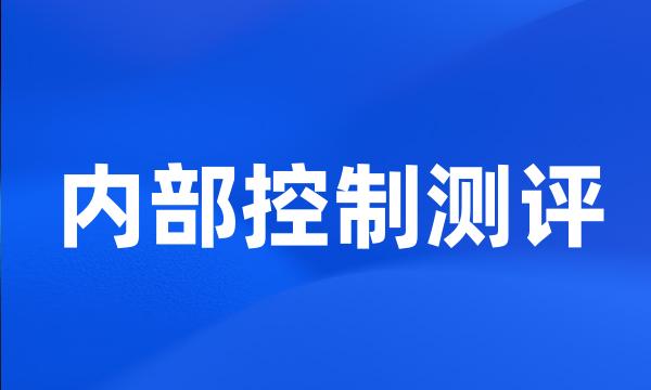 内部控制测评