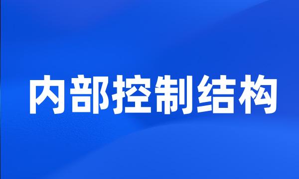 内部控制结构