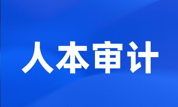 人本审计