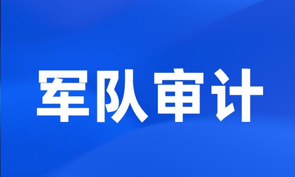 军队审计