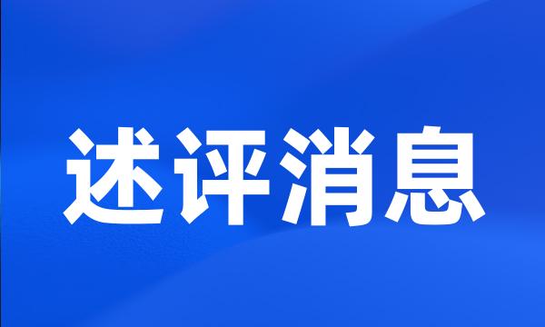 述评消息