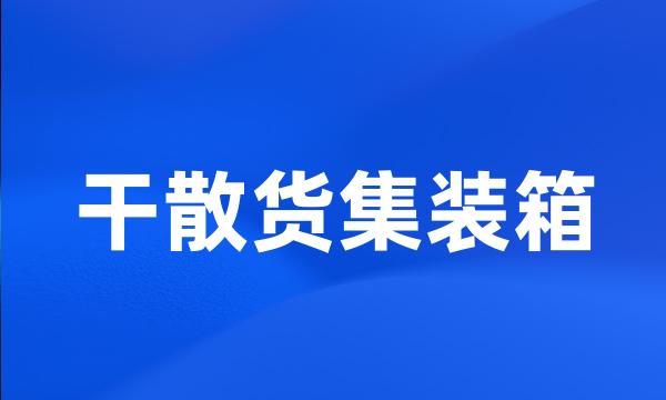 干散货集装箱