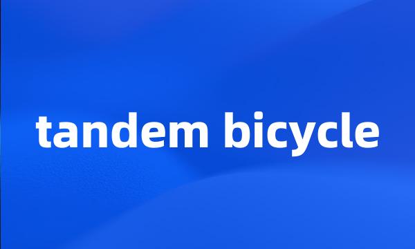 tandem bicycle