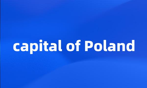 capital of Poland