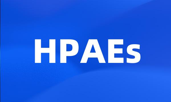 HPAEs