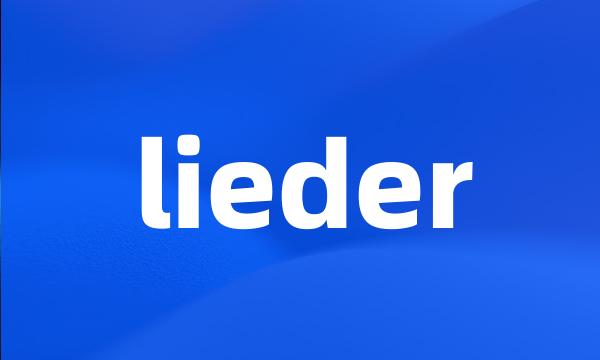 lieder