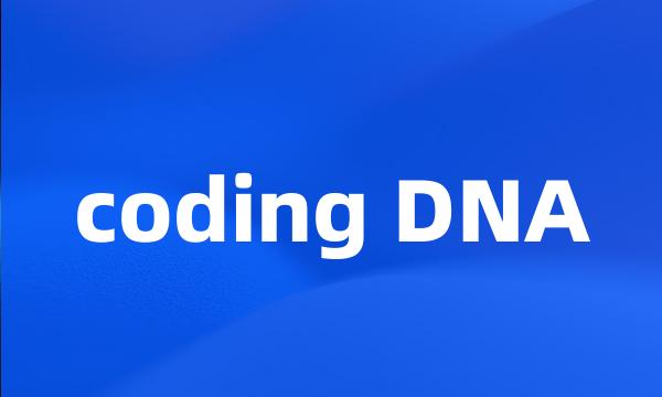 coding DNA