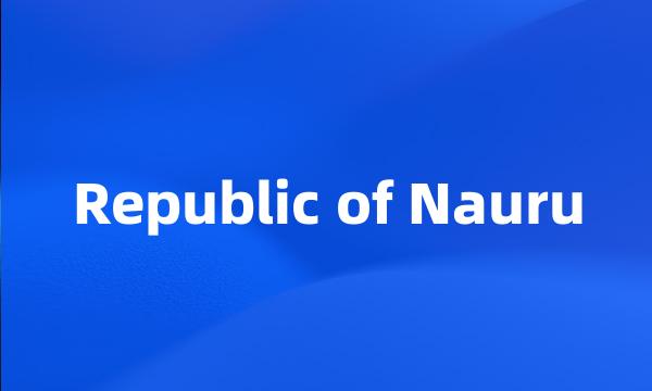 Republic of Nauru