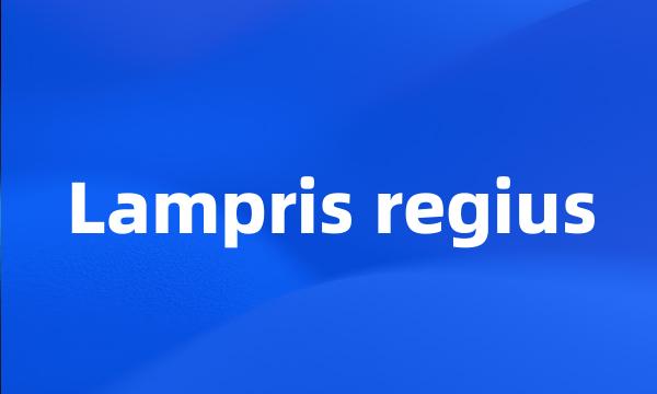 Lampris regius