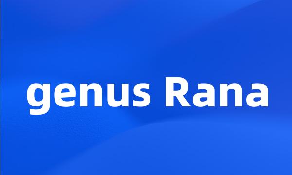 genus Rana