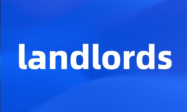 landlords